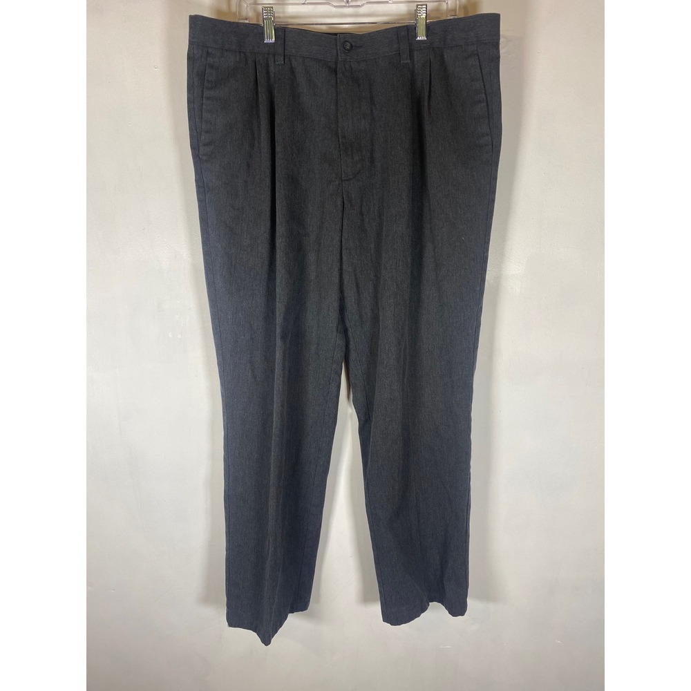 Dockers Classic Fit Pleated Dress Pants 40x32 Charcoal Gray Career Office